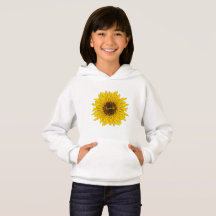 glad solrosflickans hoodie med eget namn