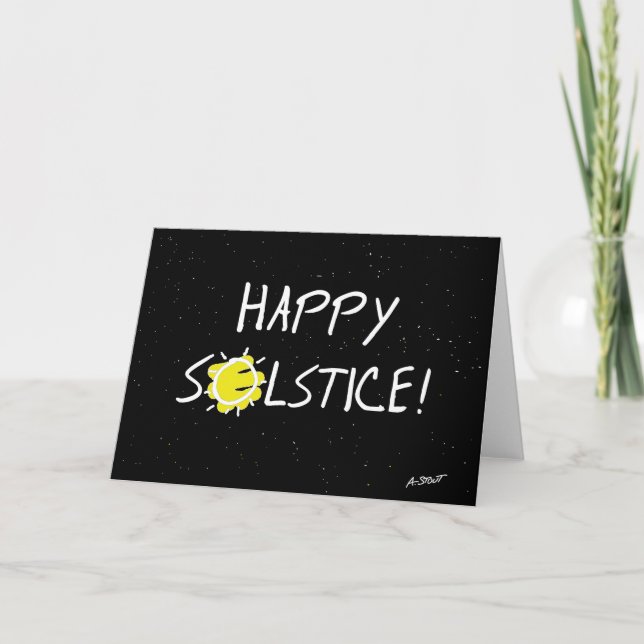 Glad solstickelse! helgkort (Framsida)