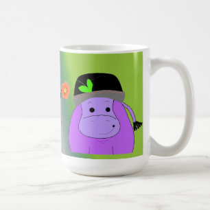 Glad som en flodhäst - Lila flodhäst Kaffemugg