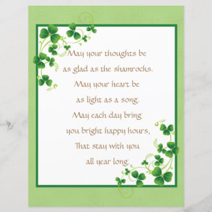 Glad som Shamrocks Irish Blating Scrapbook