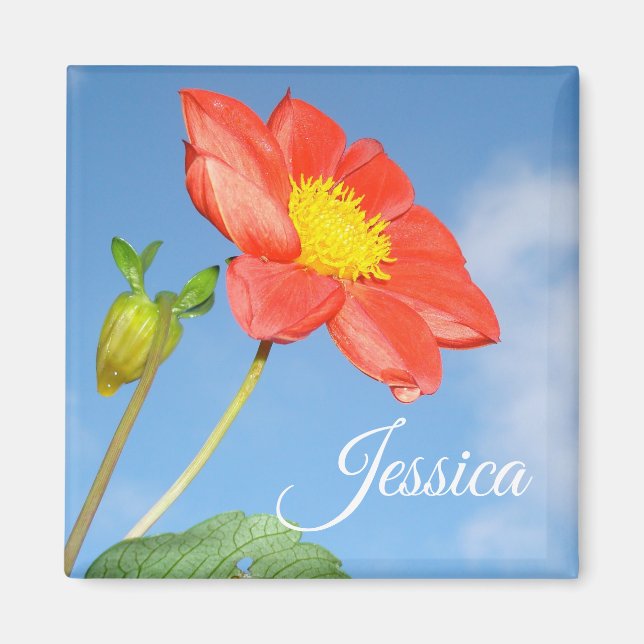 Glad sommar jordgubbsblomning Personlig Magnet (Framsidan)