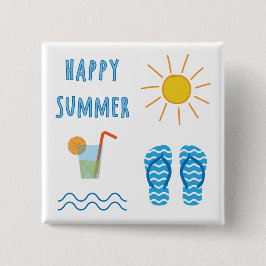 Glad sommar-knapp knapp