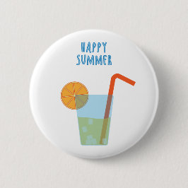 Glad sommar-knapp med en cocktail knapp