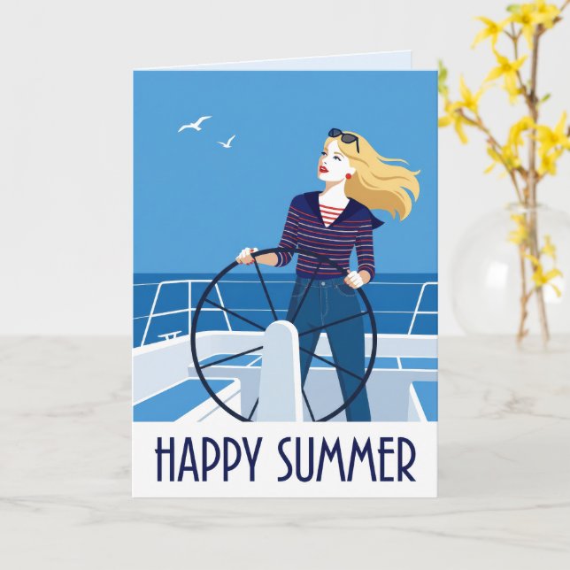 Glad sommar kort (Gul blomma)