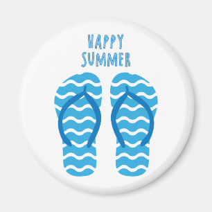Glad sommar magnet med flip flops