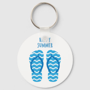 Glad sommarnyckelring med sandaler nyckelring