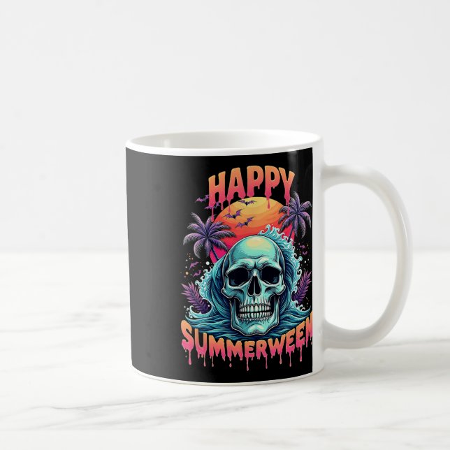 Glad Sommarween Skelett Sommar Vattenmelon Jack-o Kaffemugg (Höger)