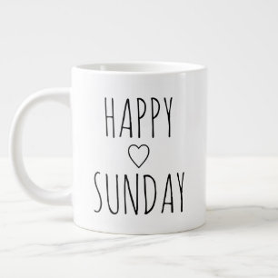 'Glad söndag' Elegant charmig upplyftande present Jumbo Mugg