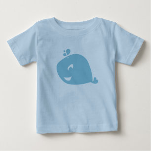 Glad söt blå val t shirt