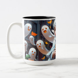 Glad spökande! Två-Tonad mugg