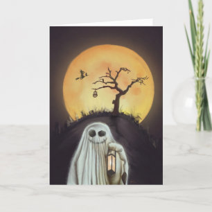 Glad spöke! 5x7 fällbart kort! helgkort
