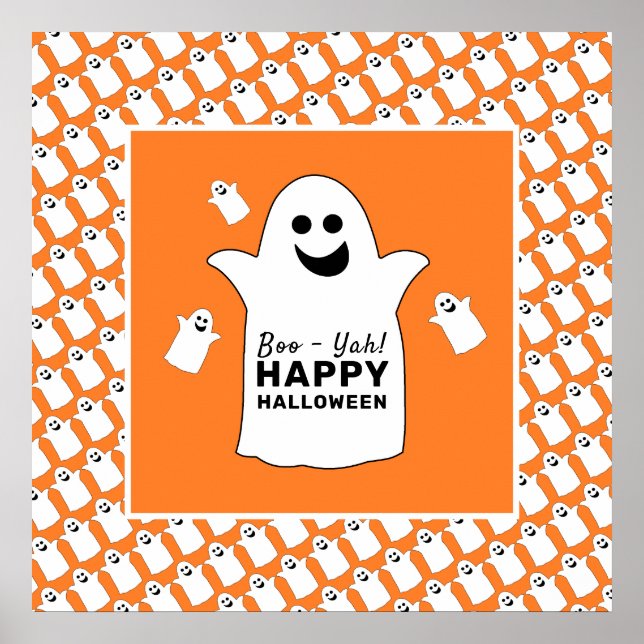 Glad spöke, Orange Halloween-fest Poster (Framsidan)