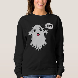 Glad spöke säger Boo kuslig Halloween T Shirt