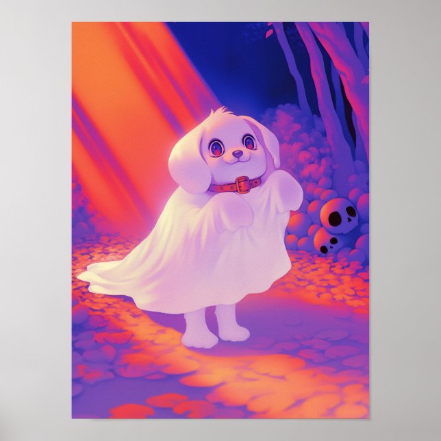 Glad spökhund poster (Framsidan)