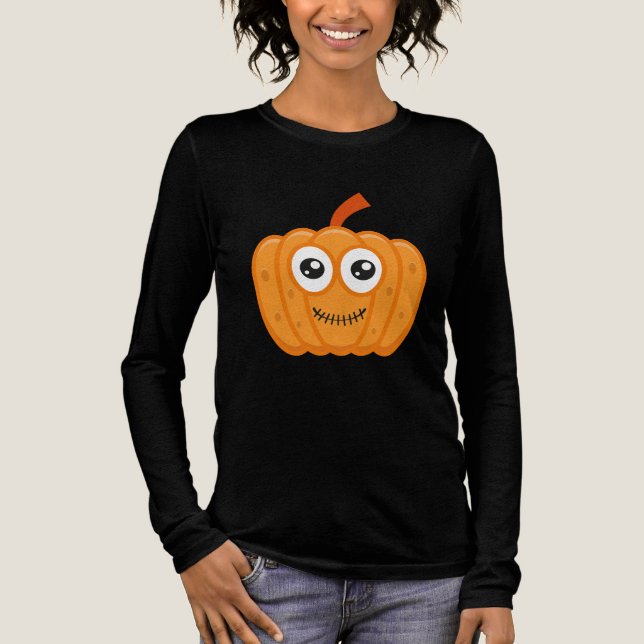 Glad spöklik Chibi-pumpa T Shirt (Framsida)