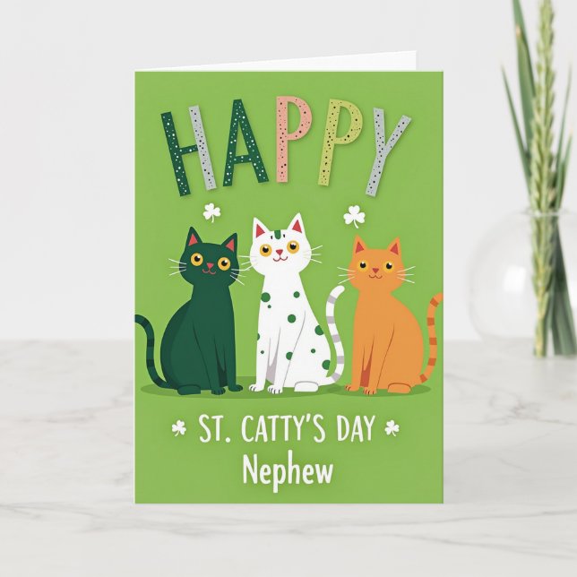 Glad St Cattys dag farbror kort (Framsida)
