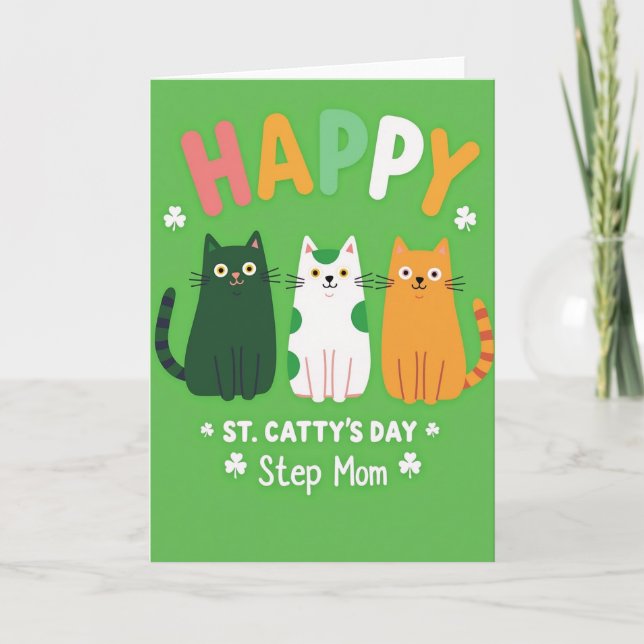 Glad St Cattys dag Stepmor Kort (Framsida)