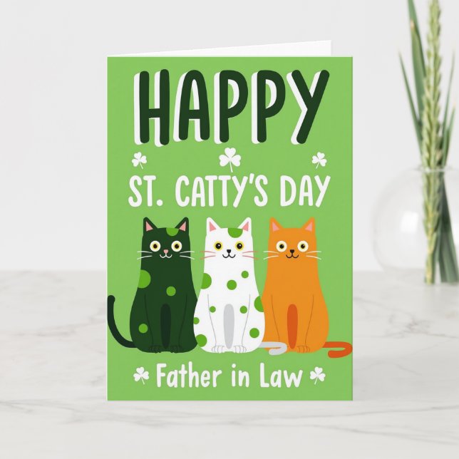 Glad St Cattys dag svärfar kort (Framsida)