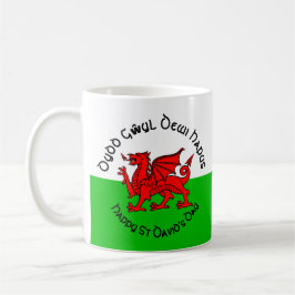 Glad St Davids dag i keltisk stil Kaffemugg