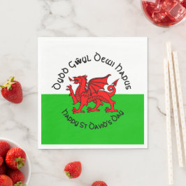 Glad St Davids dag i keltisk stil lunch Pappersservett