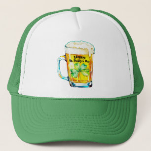 Glad St Paddys dag Ölbmuggen Shamrock Irländsk sto Keps