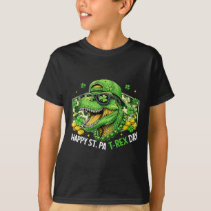 Glad St Pat-rex dag Dinosaurie Kamouflage St Patri T Shirt