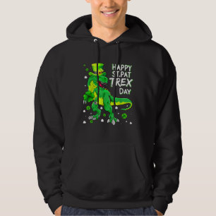 Glad St Pat T Rex Saint Patrick's Day Pojkar Barn Hoodie