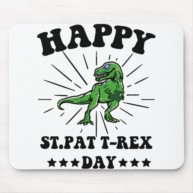 Glad St Pat Trex Dag Dino St Patricks Dag Musmatta (Framsidan)