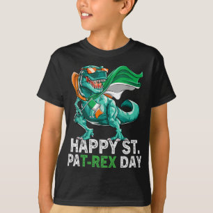 Glad St Pat Trex Dag Dinosaur Barn St Patricks T Shirt