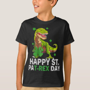 Glad St Pat Trex Dag Dinosaur Barn St Patricks T Shirt