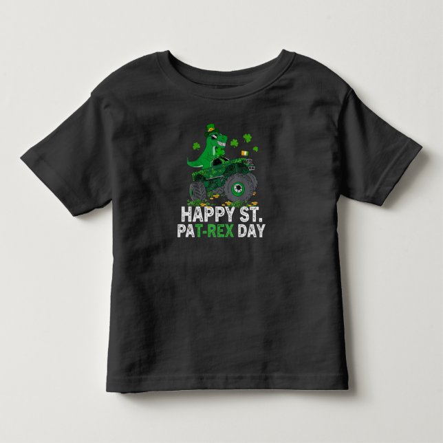 Glad St Pat Trex Dag Dinosaur Bebis St Patricks T Shirt (Framsida)