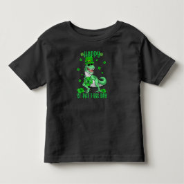 Glad St Pat Trex Dag Dinosaur Småbarn St Patricks T Shirt