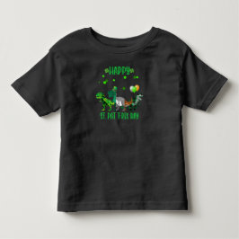 Glad St Pat Trex Dag Dinosaur Småbarn St Patricks T Shirt