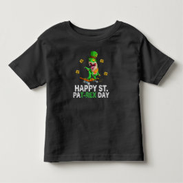 Glad St Pat Trex Dag Dinosaur Småbarn St Patricks T Shirt