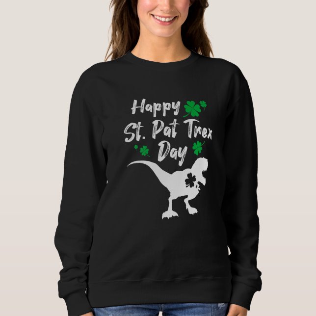 Glad St Pat Trex-dagen Dinosaurie St Patrick's Day T Shirt (Framsida)