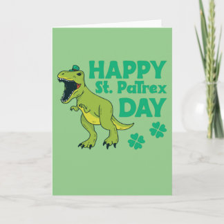 Glad St. Patrex dag Trex St. Patricks skämtkort Kort