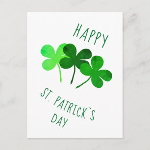 Glad St. Patrick`s dag Gröna Shamrocks Vykort
