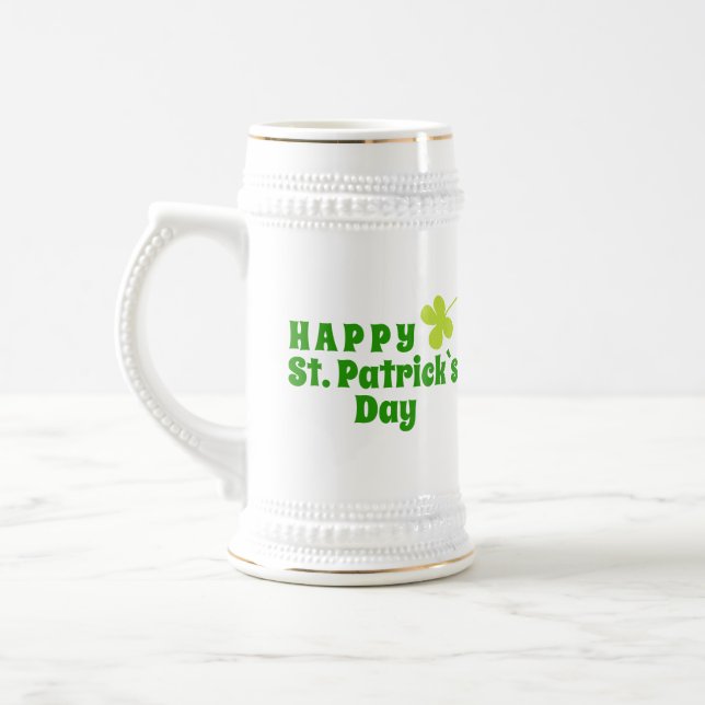 Glad St Patrick:s dag Shamrock Grön Sejdel (Vänster)