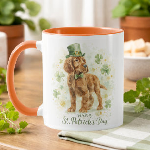 Glad St. Patrick’s Day irländsk setter Mugg