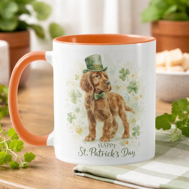Glad St. Patrick’s Day irländsk setter  Mugg (Skapare uppladdad)