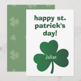 Glad St. Patrick’s Day Klassisk irländsk firande Julkort