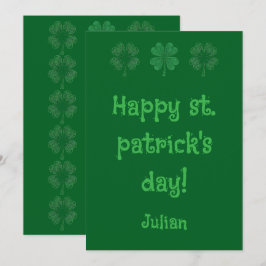 Glad St. Patrick’s Day – Klassisk irländsk Julkort