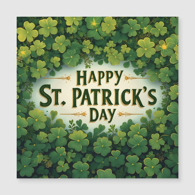 Glad St. Patrick’s Day-klöverkonst (Framsida)