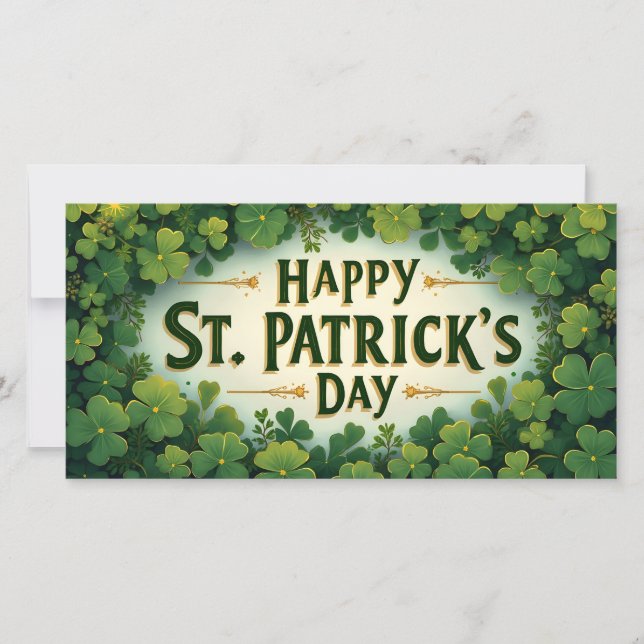 Glad St. Patrick’s Day-klöverkonst (Framsida)