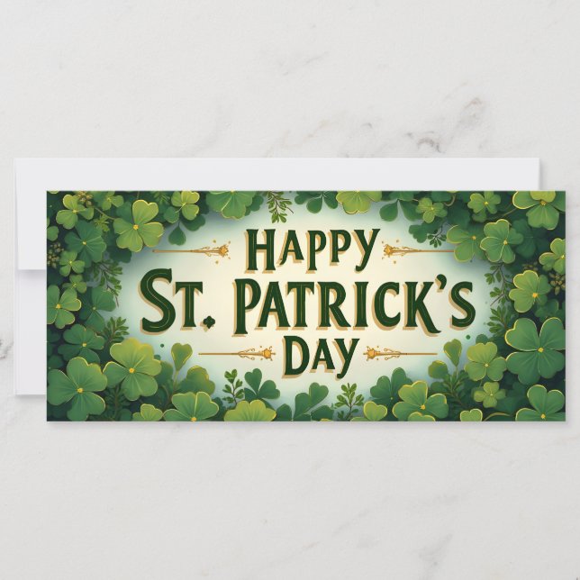 Glad St. Patrick’s Day-klöverkonst (Framsida)