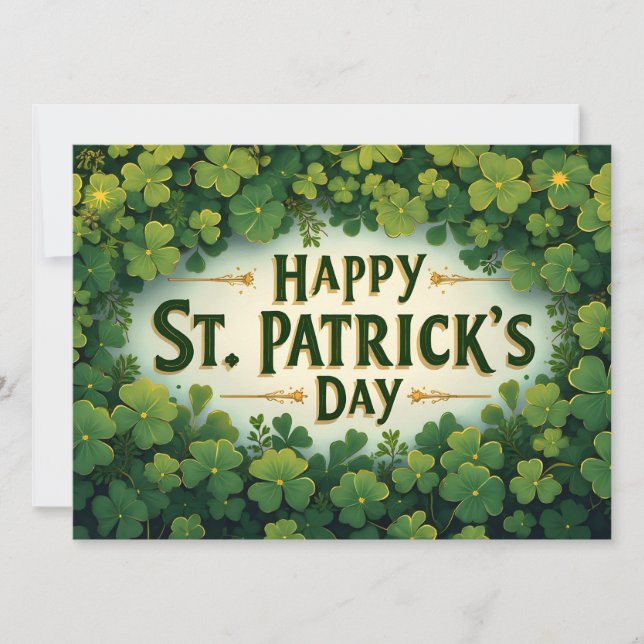 Glad St. Patrick’s Day-klöverkonst (Framsida)