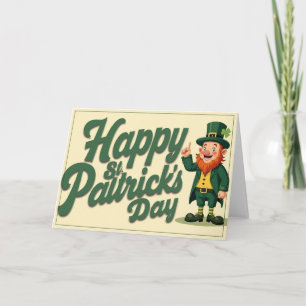 Glad St. Patrick’s Day Söt Tomte Kort