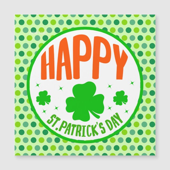 Glad St. Patricks dag Cirkel Design-62191 (Framsida)