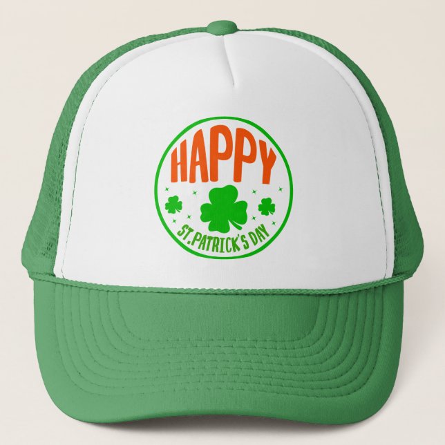 Glad St. Patricks dag Cirkel Design Keps (Framsida)