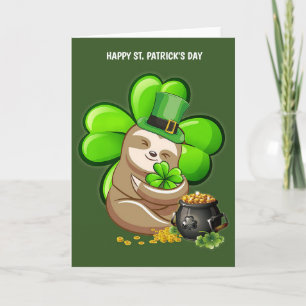 Glad St. Patricks dag Dovhjort Grattiskort Kort